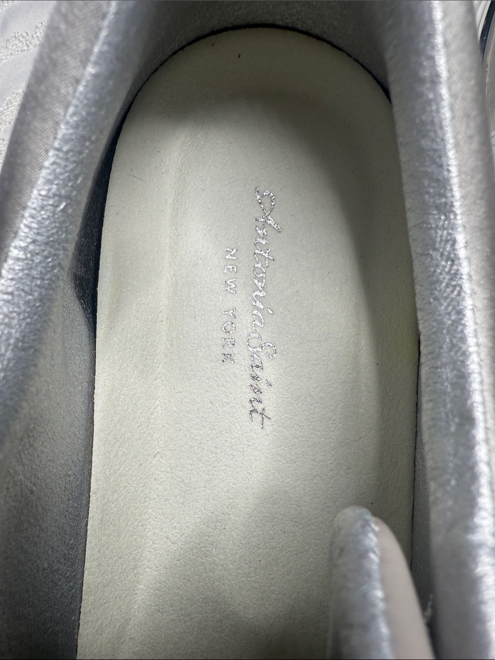 Kristin Cavallari New York Silver Metallic Slip-On Flat